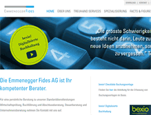 Tablet Screenshot of emmenegger-fides.ch